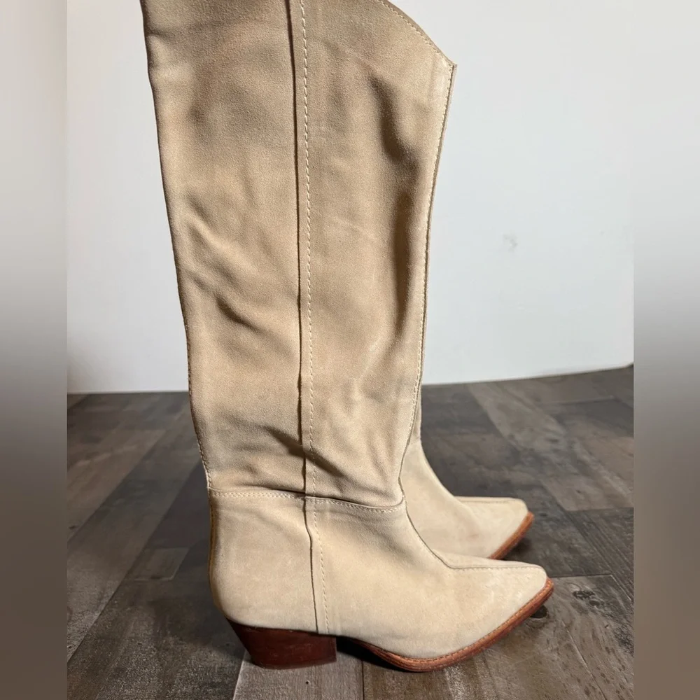 Free People Sway Slouch Boots Suede Western Pull-On –‎ Size 8